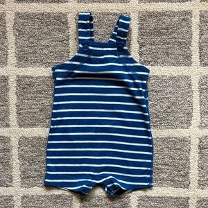 HANNA ANDERSSON | BLUE AND WHITE STRIPED OVERALLS